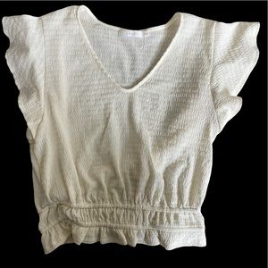 Lush Cream colored figure fitting top